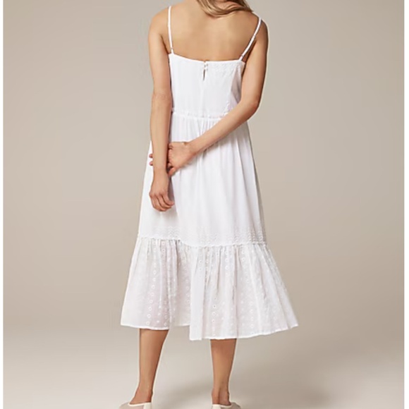 NWT J. Crew White Sorrento dress in cotton voile SZ L - Picture 2 of 7